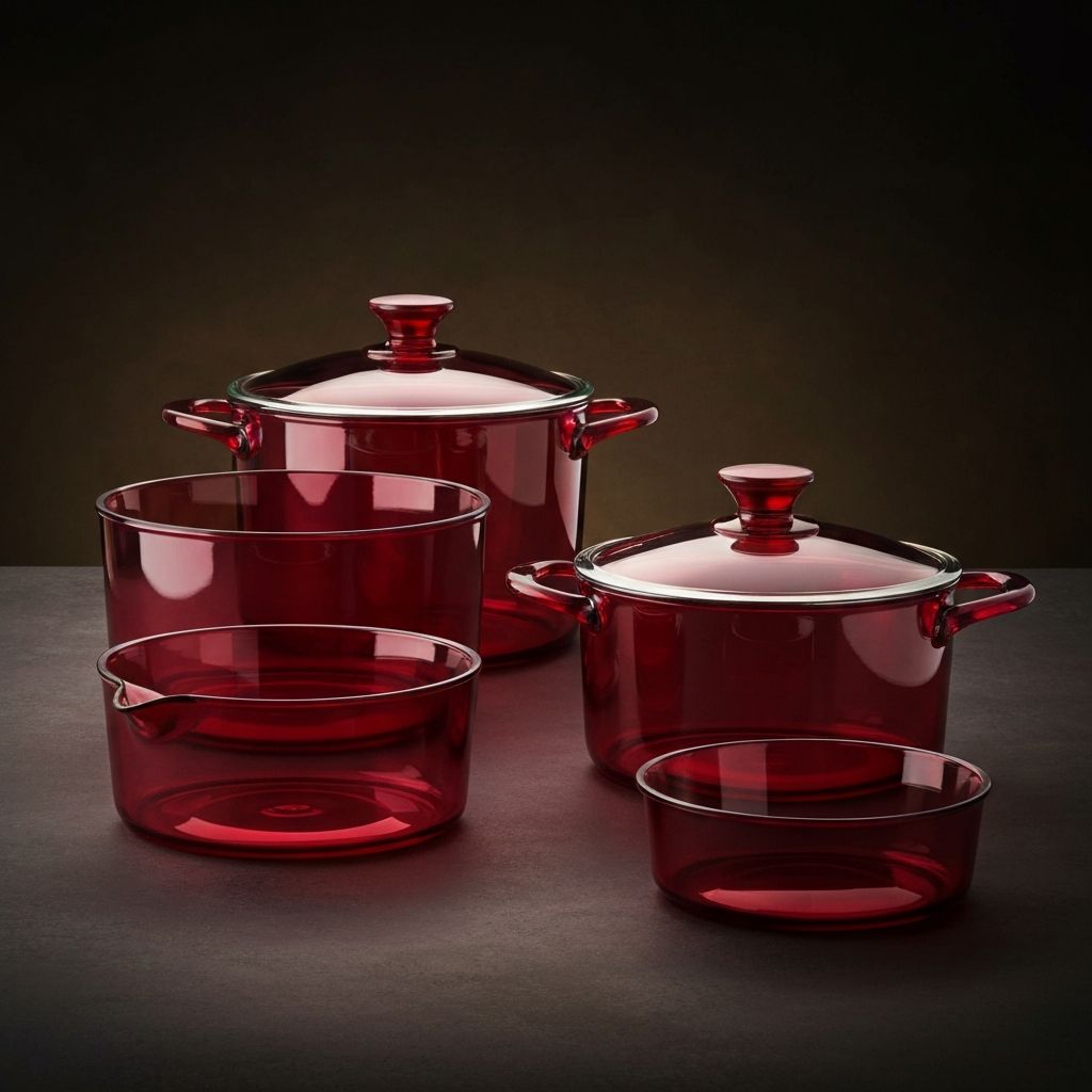 Cranberry Dutch Oven — 3.5L / 3.7 Qt transparent glass-ceramic cookware