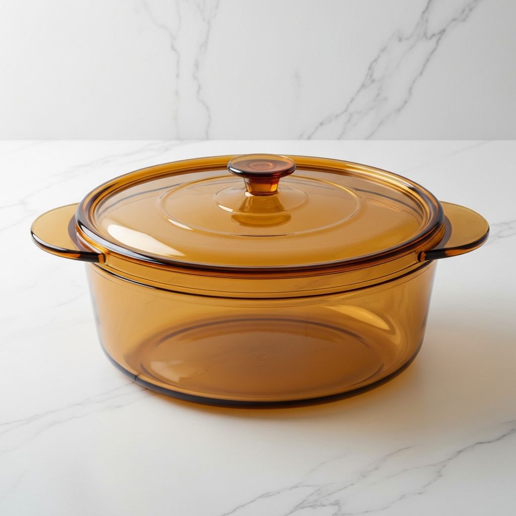 Amber Dutch Oven — 5L / 5.3 Qt transparent glass-ceramic cookware