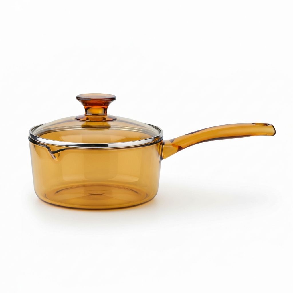 Amber Saucepan — 1.5L / 1.6 Qt transparent glass-ceramic cookware